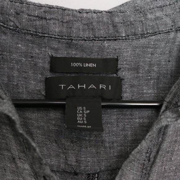 Tahari Linen Short Sleeve Dress – Bohemian & Flowy - Picture 3 of 3